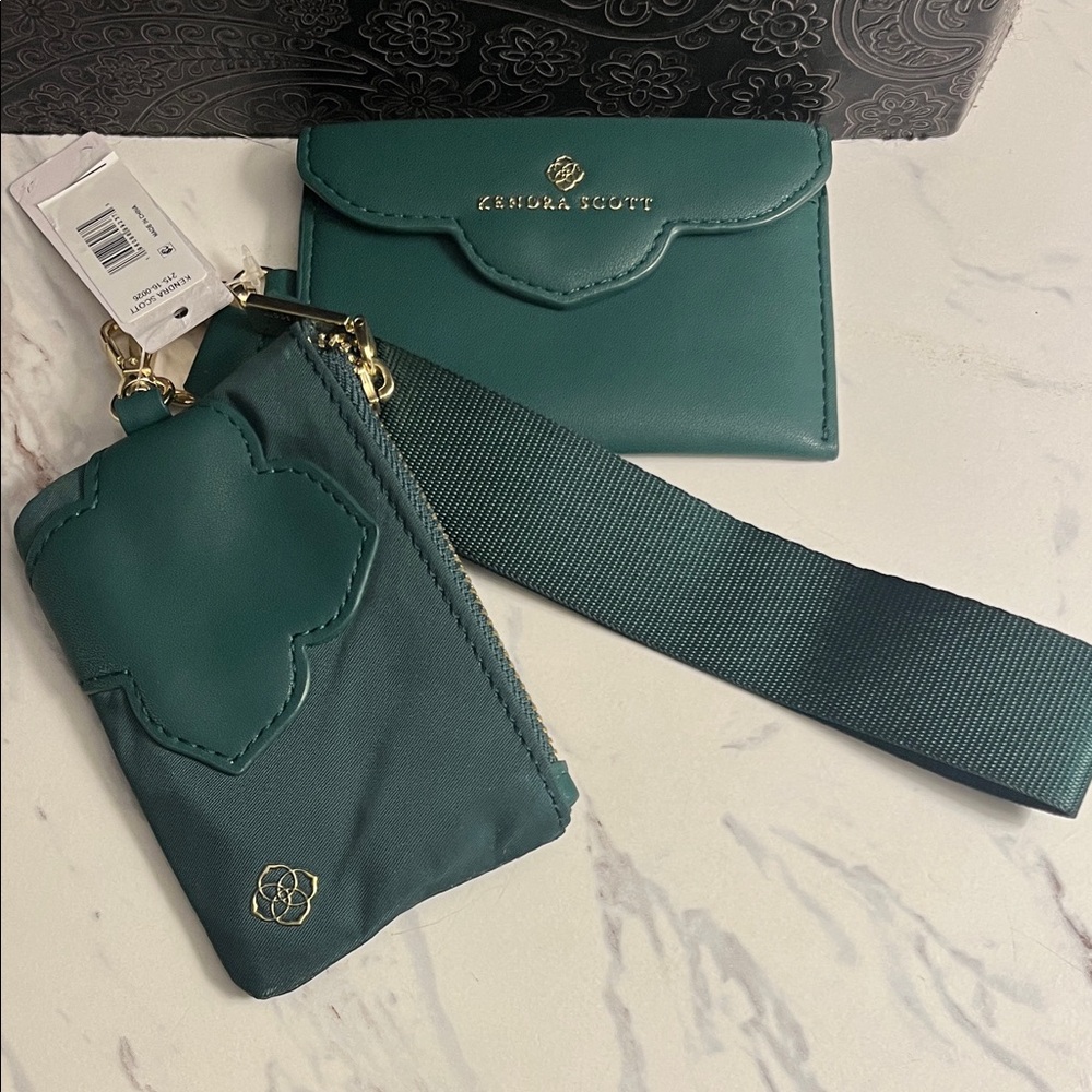 Kendra Scott Teal Accessory Set with Gold Accents